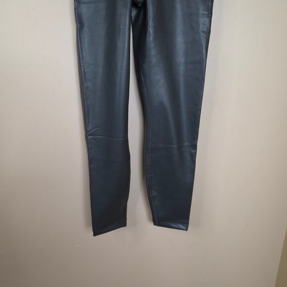 90 Degree By Reflex High Rise Leatherette Leggings in Taupe Size S - Picture 2 of 7